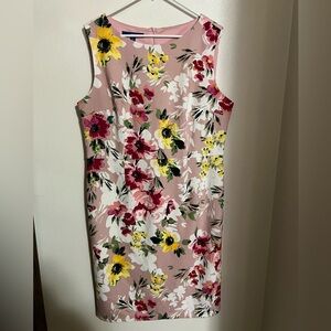 APT. 9 Classic Floral Business Professional Summer Shift Dress Pink Women's‎ 18